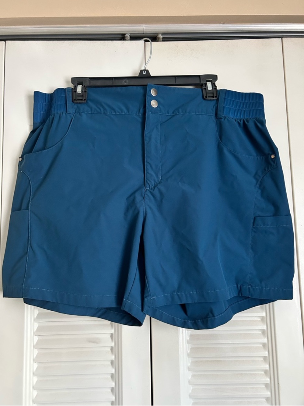 Viodia Women’s Performance Shorts Blue Elastic Waist Lightweight Athletic